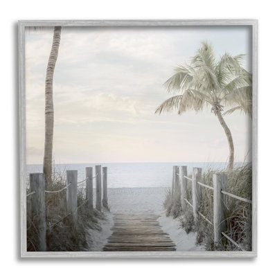 «Tropical Palm Tree Boardwalk Summer Beach Landscape» par Mike Calascibetta - photographie