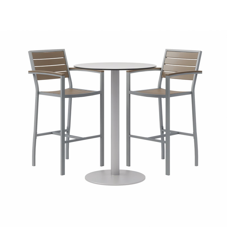 Eveleen Set 36" L Round Plastic/Acrylic Breakroom Table