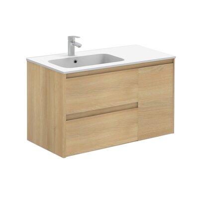 Ambra 36"" Wall-Mounted Single Bathroom Vanity Set -  WS Bath Collections, Ambra 90 NO