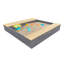 AXI 117cm x 187cm Solid Wood Square Sandbox with Cover-88358508