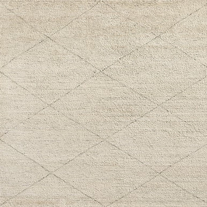 Tapis gris à motif géométrique Lummus, Carré 8 pi