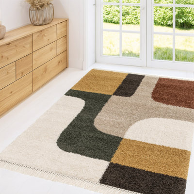 Abstract Shag Area Rug