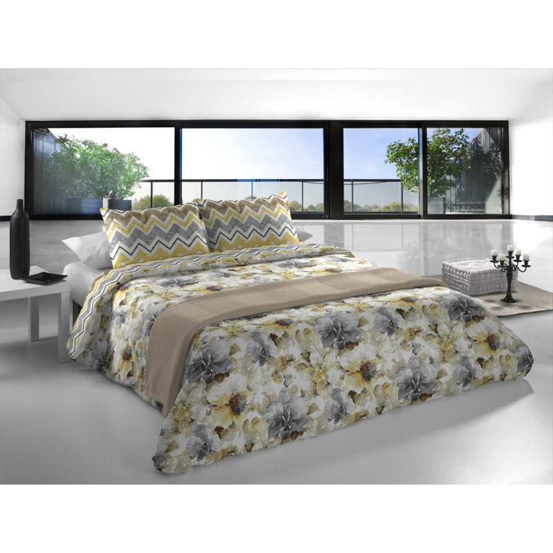 Ensemble de housse de couette en coton 3 pièces Gouchee Home Nebbia, Housse de couette très grand et 2 très grandes t