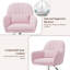Modern Minimalist Swivel Office Chair with Velvet Padding pillow Vanity Swivel Chair Adjustable Height for Home Office, Study, Bedroom-1561474657