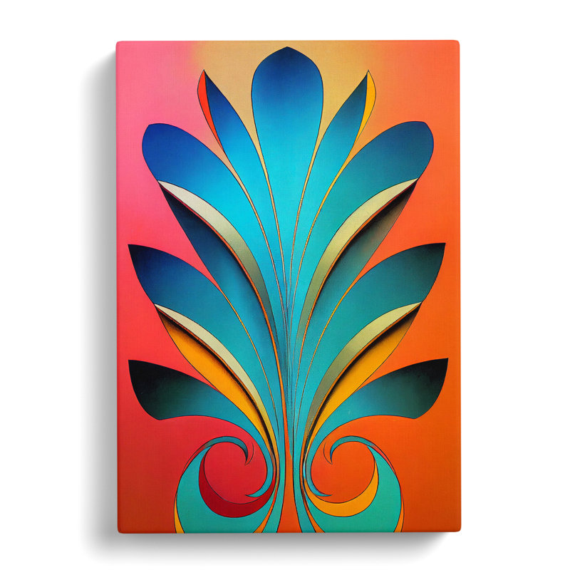 XC1022-170X A Surreal Abstract Feather No.4 1 Piece Wrapped Canvas Wall Art, 50cm H x 35cm W x 3cm D