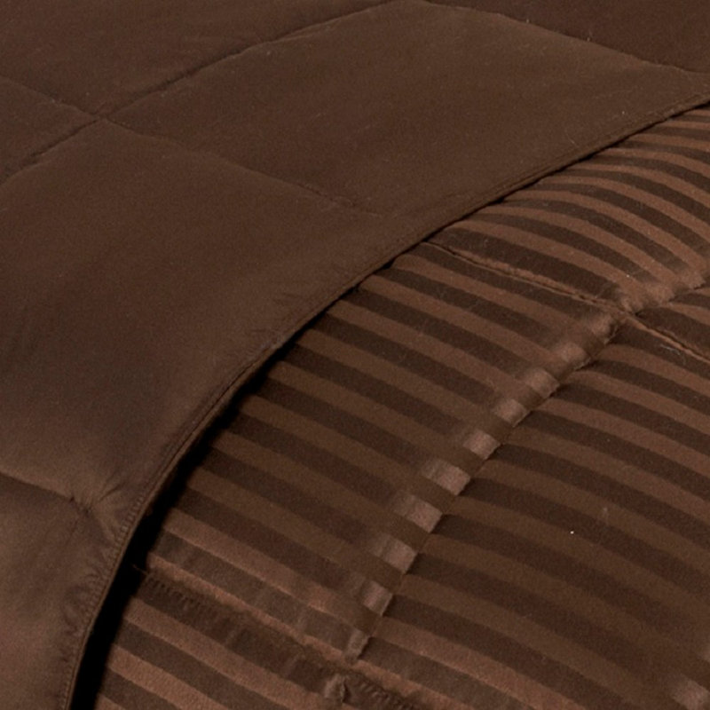 Couverture réversible en duvet synthétique toutes saisons , Simple/Simple XL, Chocolat