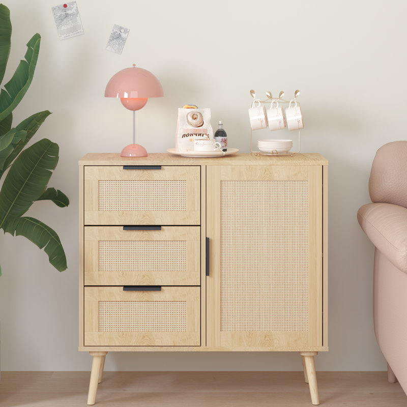 Wood Bedroom Cabinet With 3 Drawers - Adjustable Shelf, Design, Easy To Assemble Furniture Storage Dresser In Drawers, & Stylish, Construct