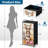 4 Drawer Dresser for Bedroom, Narrow Chest of Drawers, Wooden Top and Study Iron Frame 18"x37.5"-(WxH)