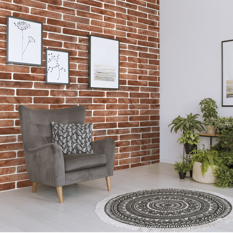 Panneau mural 3D 19 po x 40 po (paquet de 10), Brun rétro