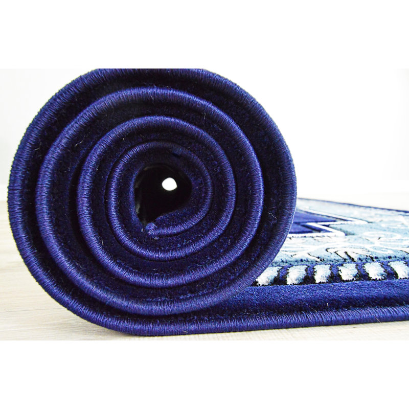Tapis bleu marine Ramsel, Rectangle 7 pi 9 po x 10 pi 8 po
