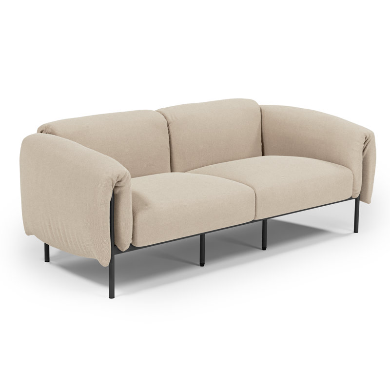 Manseau 3-Seater Outdoor Sofa, Grey/Brown/Blue