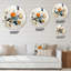 Horloge murale Beige Minimalist Patchwork I - Collages abstraits-182944675