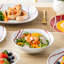 24 Piece Porcelain China Dinnerware Set - Service for 6