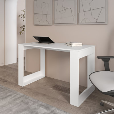 Bureau d'ordinateur Albion, bureau, blanc