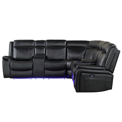 Upholstered Power Reclining U-Shaped Sectional Symmetrical