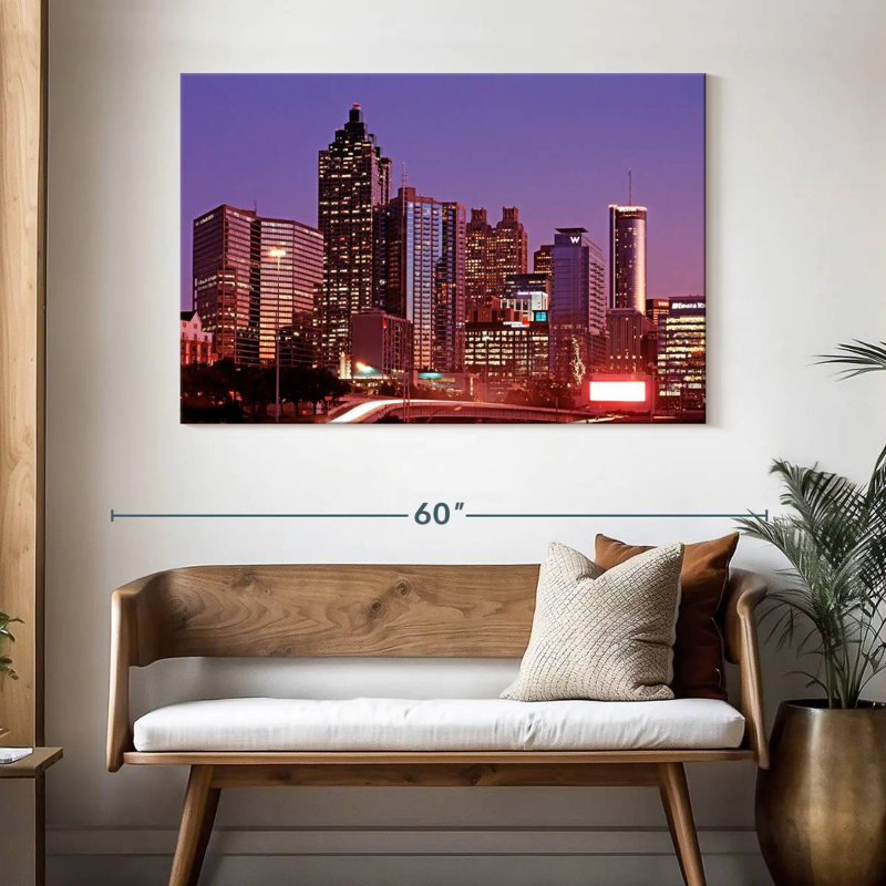 Crépuscule mauve Sireci d'Atlanta, H 32 po x l 48 po