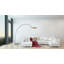 Rushell 82'' Black LED Arched Floor Lamp with USB-578184026