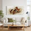 Art mural en toile métallique avec tourbillons abstraits en bronze métallique-774720114