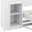 Grand lit escamotable avec bureau, tablettes de rangement et armoires-704929677