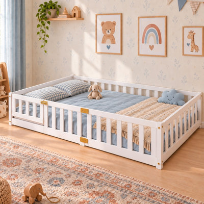 Floor Bed For Kids-Montessori Bed Frame, Wood Toddler Floor Beds