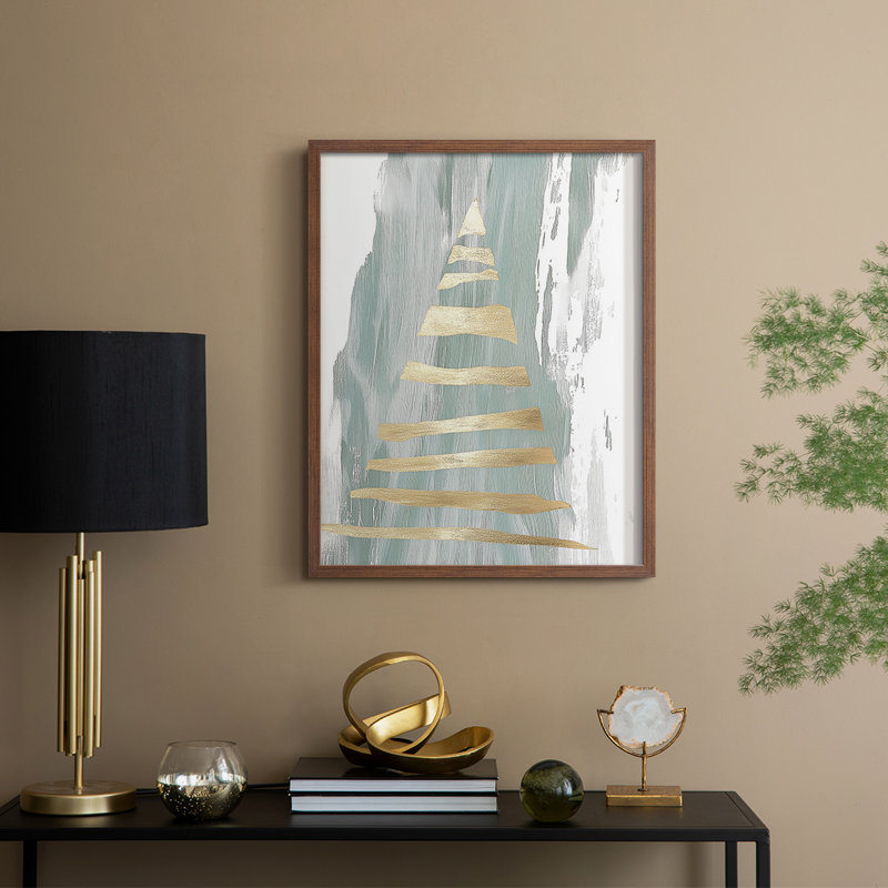«Christmas Holiday», art encadré Dcccxxi - bois massif, H 21 po x l 17 po, Noyer