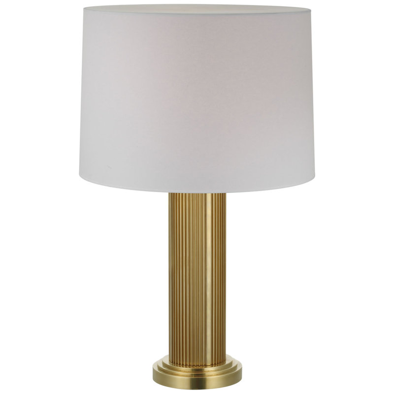 Ralph Lauren Langton 29" Table Lamp in Natural Brass with White Paper Shade, Gold