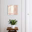 Key storage box, Opens to the left, 30x30x5, Black, Pastel flowers on a light background give lightness, 