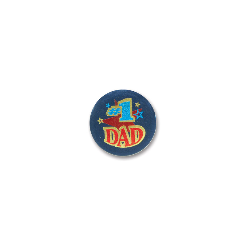 Bouton de père no 1 en satin - 2 po - paquet de 6