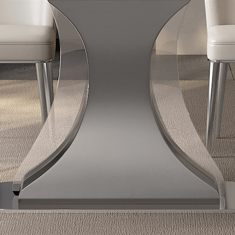 Household small rectangular dining table set, 29.52"H x 70.86"L x 35.43"W