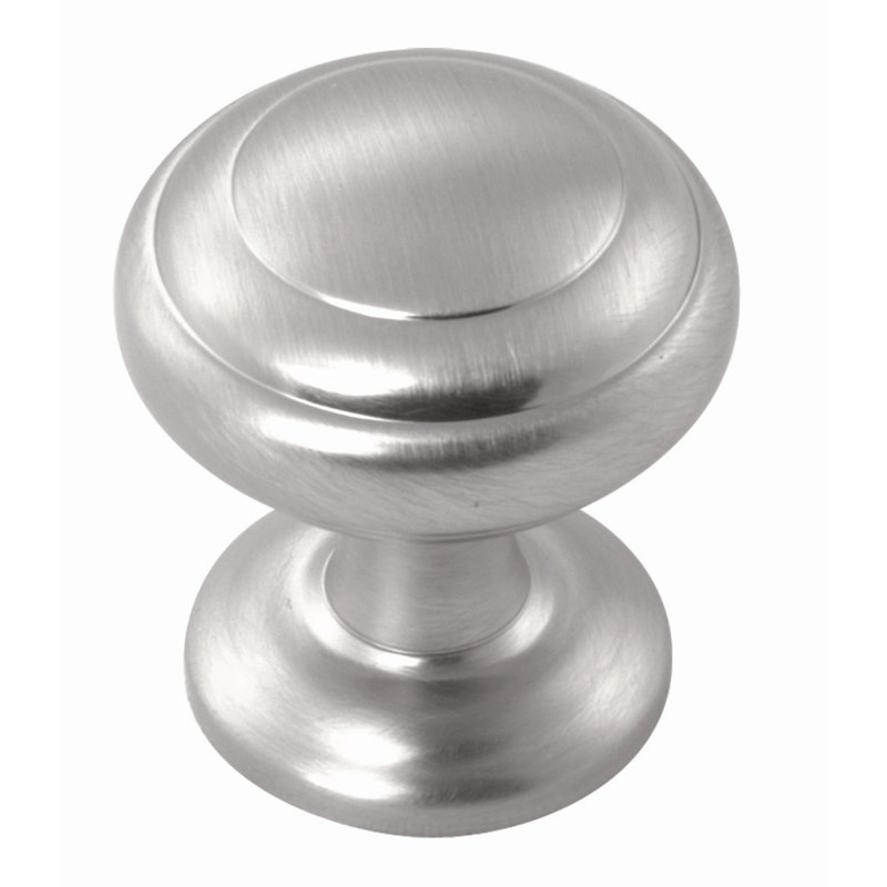 1 1/4" Diameter Mushroom Knob, Stainless Steel, 1" H x 1" W x 1.13" D