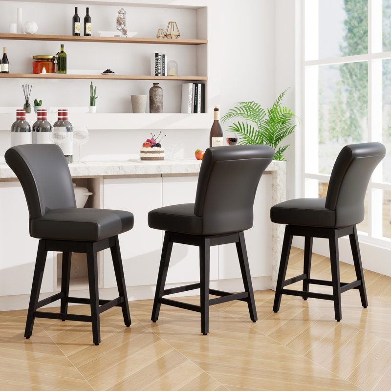 Swivel Counter & Bar Stool, Black, 3