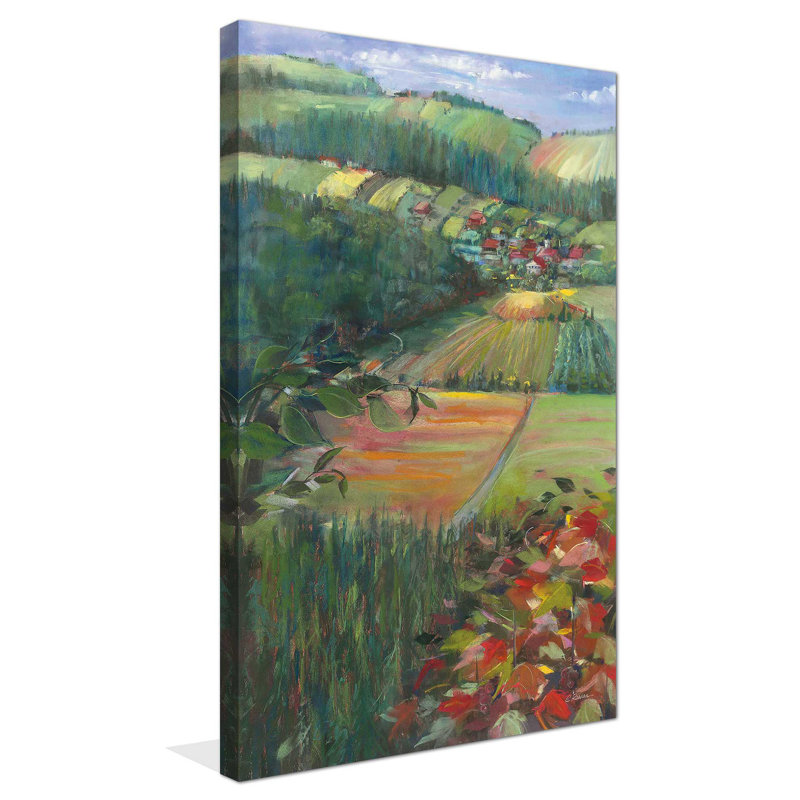 Country Fields par Carol Rowan - Peinture, Toile tendue, H 30 po x l 18 po x P 1 po