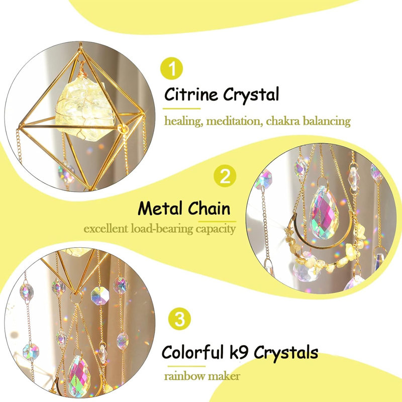 Citrine prisme coloré Citrine