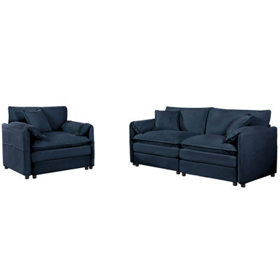 2 Piece Sectional Sofa (Blue)