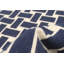Tapis bleu marine en laine tissé à plat à motif géométrique Cheboygan