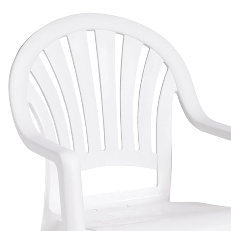 Grosfillex Pacific Fanback Armchair, White