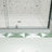 50-54" W X 71" H Piovt Swing Glass Shower Door,Pivot Frame Sliding Shower Door With 1/4"(6Mm) Clear SGCC Tempered Glass,Reversible Installation-116077723