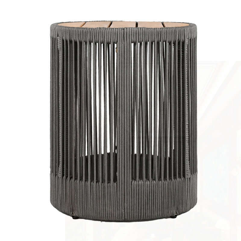 Table d'appoint en bois d'acacia, Gris