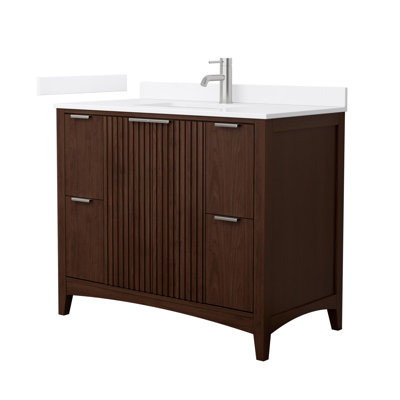Meuble-lavabo simple avec plateau en quartz Palmilla