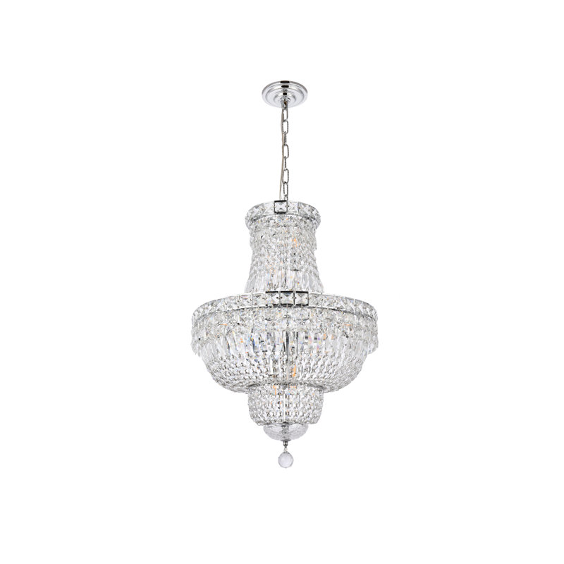 Stinnett 12 - Light Dimmable Empire Chandelier, Chrome