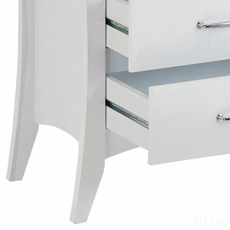 Table de bout Babb avec 2 tiroirs spacieux, pieds fuselés et fabrication en bois durable pour les salons modernes
