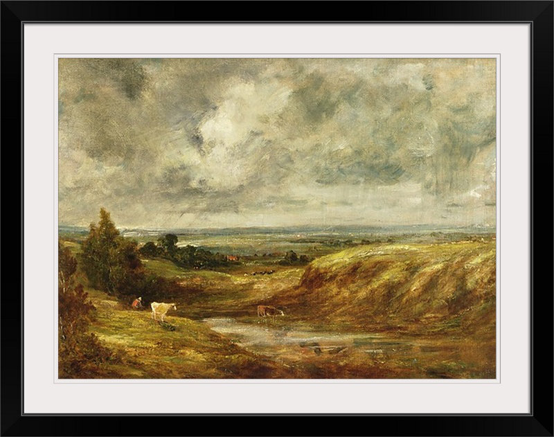 « hampstead land, c. 1825-30 », reproduction d’art John Constable, H 27 po x l 36 po x P 1,5 po, Toile