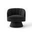 Fauteuil demi-tonneau pivotant en velours Murrow-1657574645