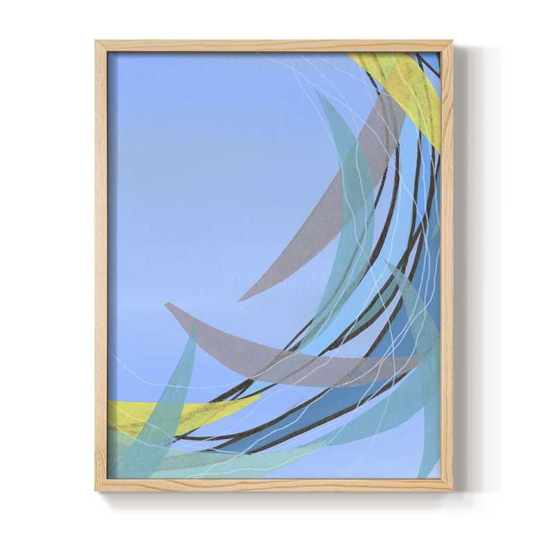 Circulating Flow II Framed Print - Solid Wood, 11" H x 9" W