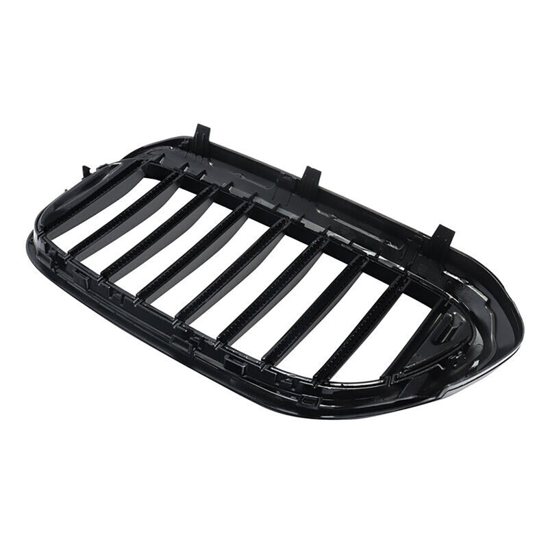 2PCS Glossy Black Front Kidney Grilles for luxury car 5 Series G30 G31 2017-2020 – Single-Slat Bumper Replacement – Air Intake Accessory – 1 Pair – Color: Black