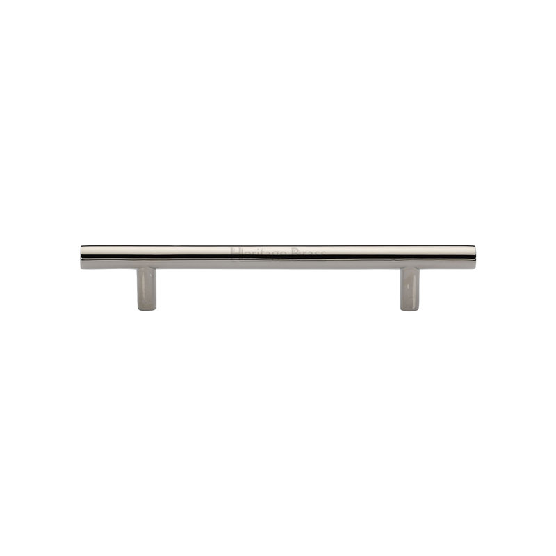 Heritage Brass Heritage Cabinet Pull Bar Design, Polished Nickel, 26.7cm H x 1.1cm W x 3.2cm D