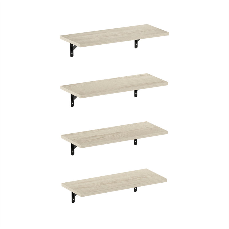 4 Piece Floating Shelf, Metropolitan Pine, 0.6" H x 18.9" W x 7.8" D