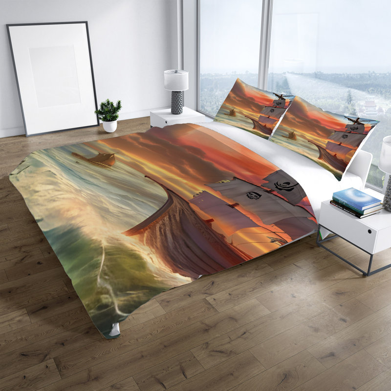 Abstract Duvet Cover, King Duvet Cover + 2 King Shams