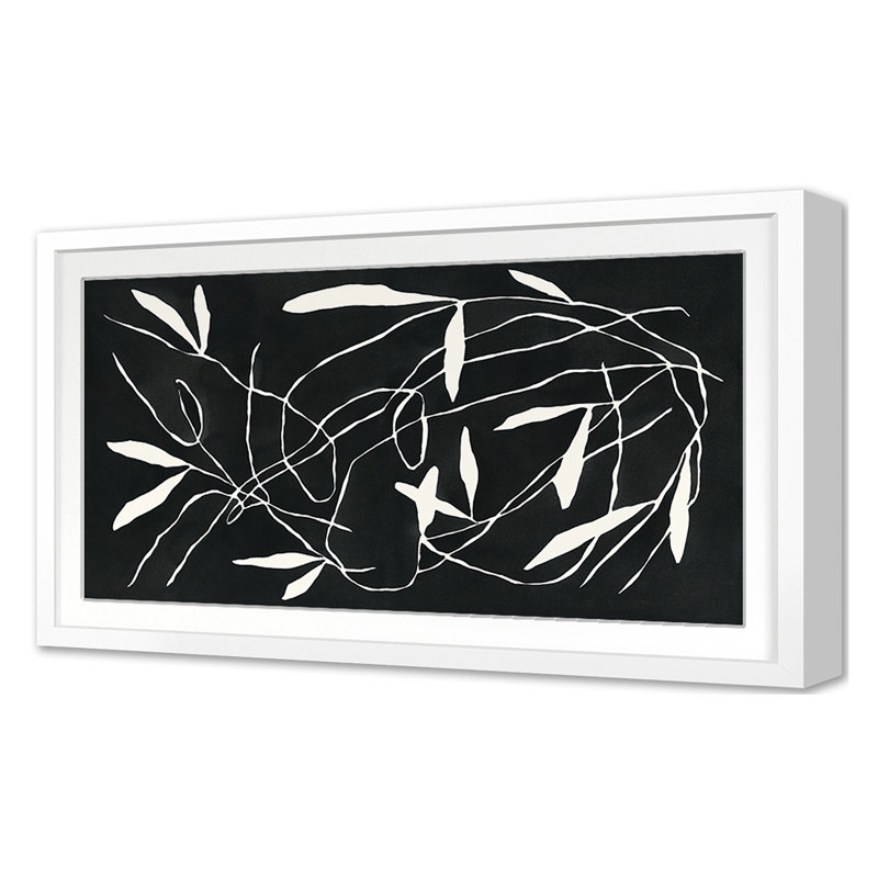 Tumbling Vine Print by Roebuck, Kate, 16'' H x 26'' W, White Single Picture Framed