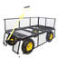 Les chariots de jardin BIG Wagon Cart facilitent le transport du bois de chauffage jaune et noir. La charge statique maximale est de 880 lb.